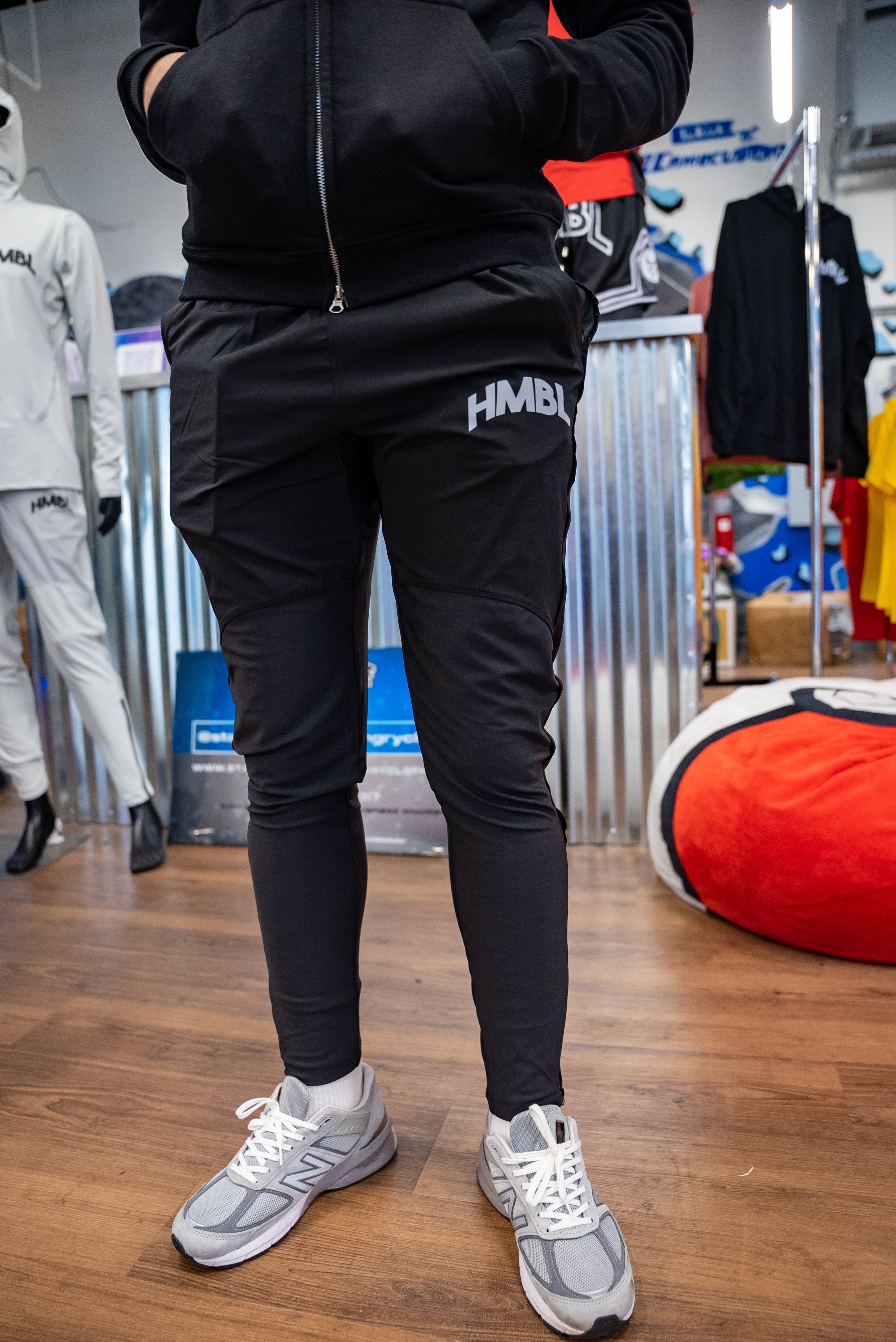 Black reflective sale track pants