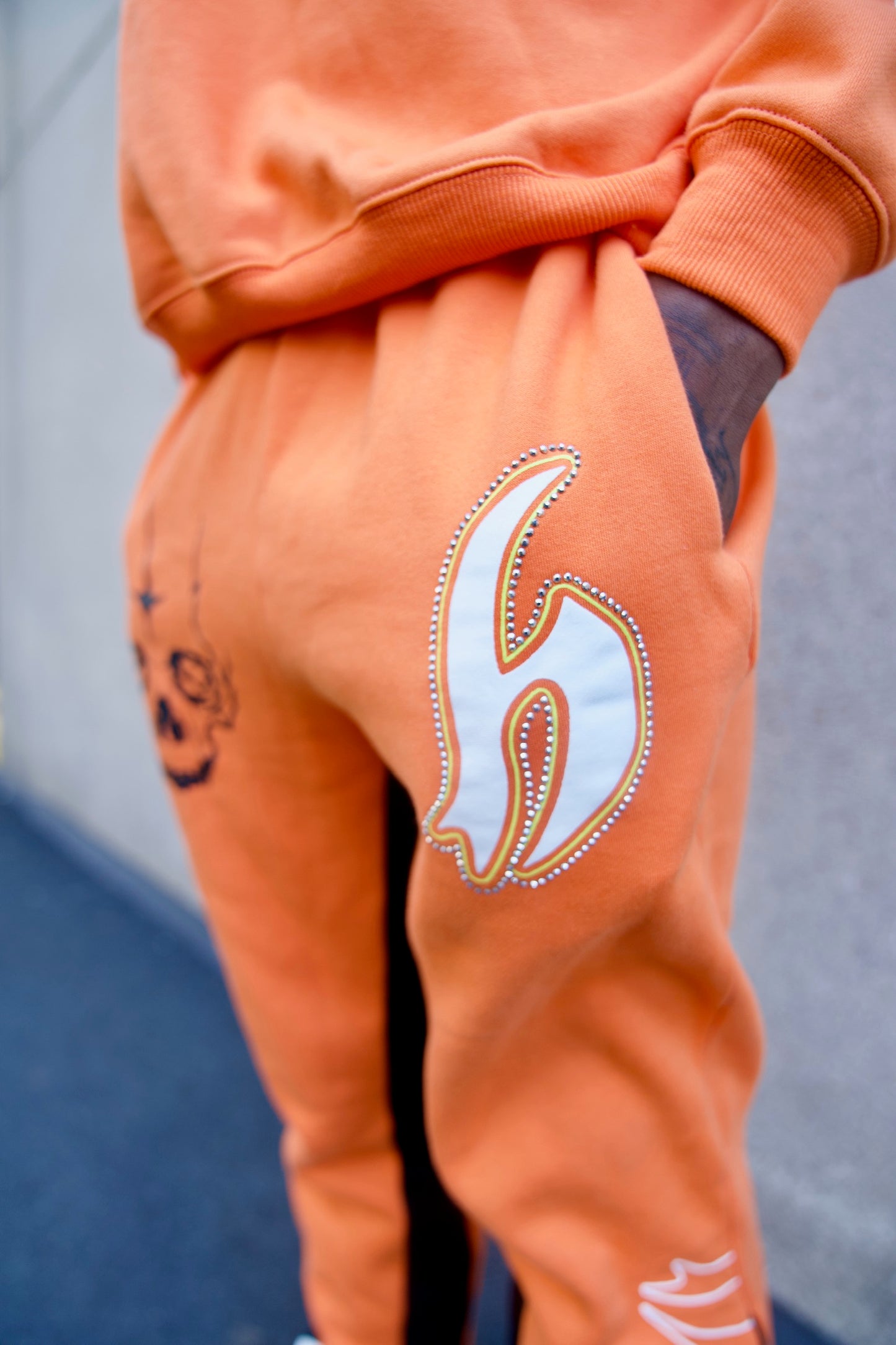 Orange ranger stacked sweatsuit