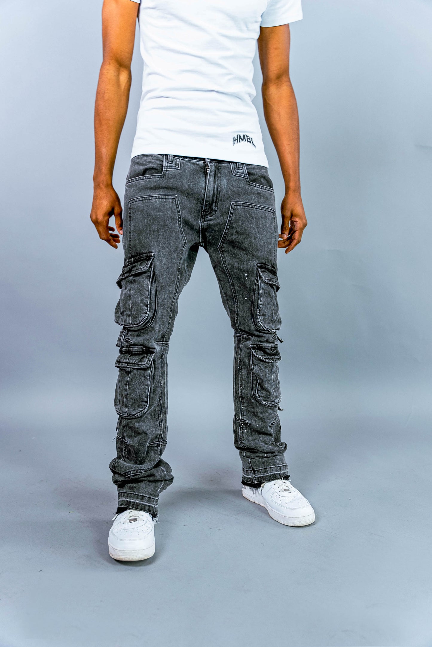 Rocket cargo stacked jeans