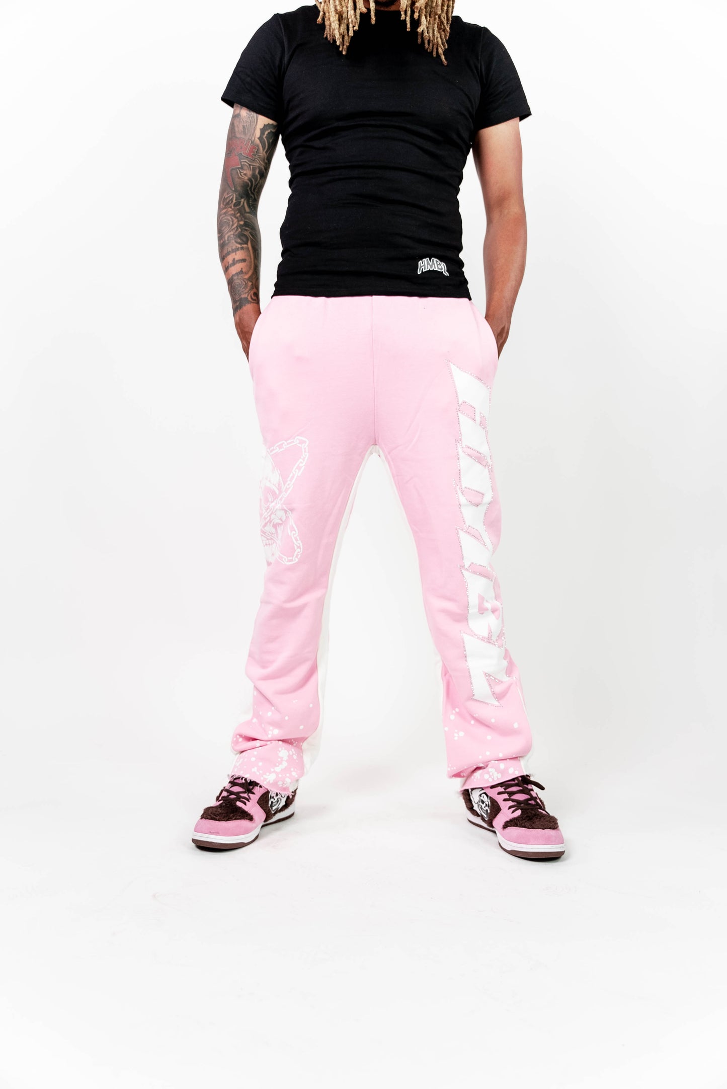 Pink panther painted pants