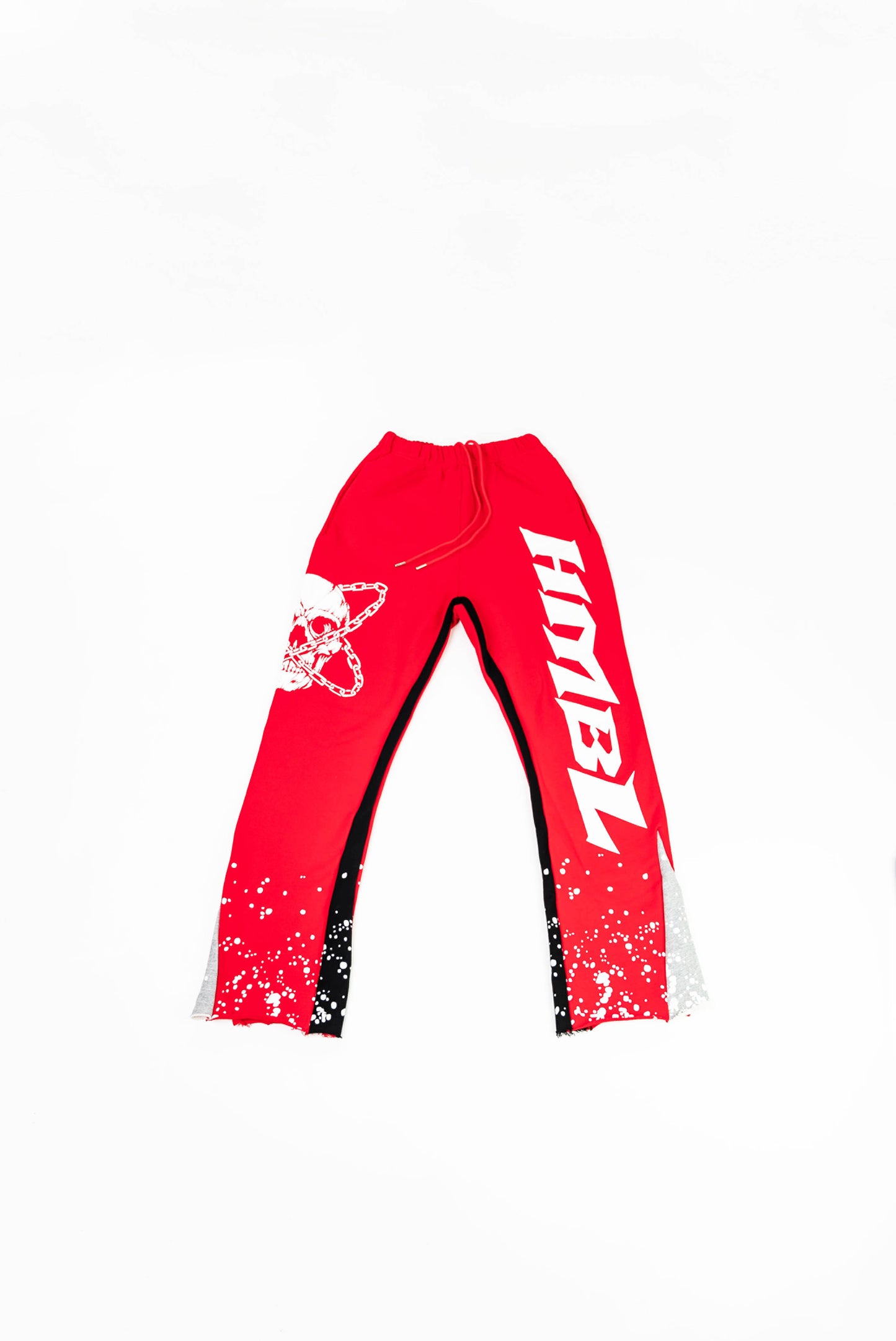 Red ranger stacked painted pants