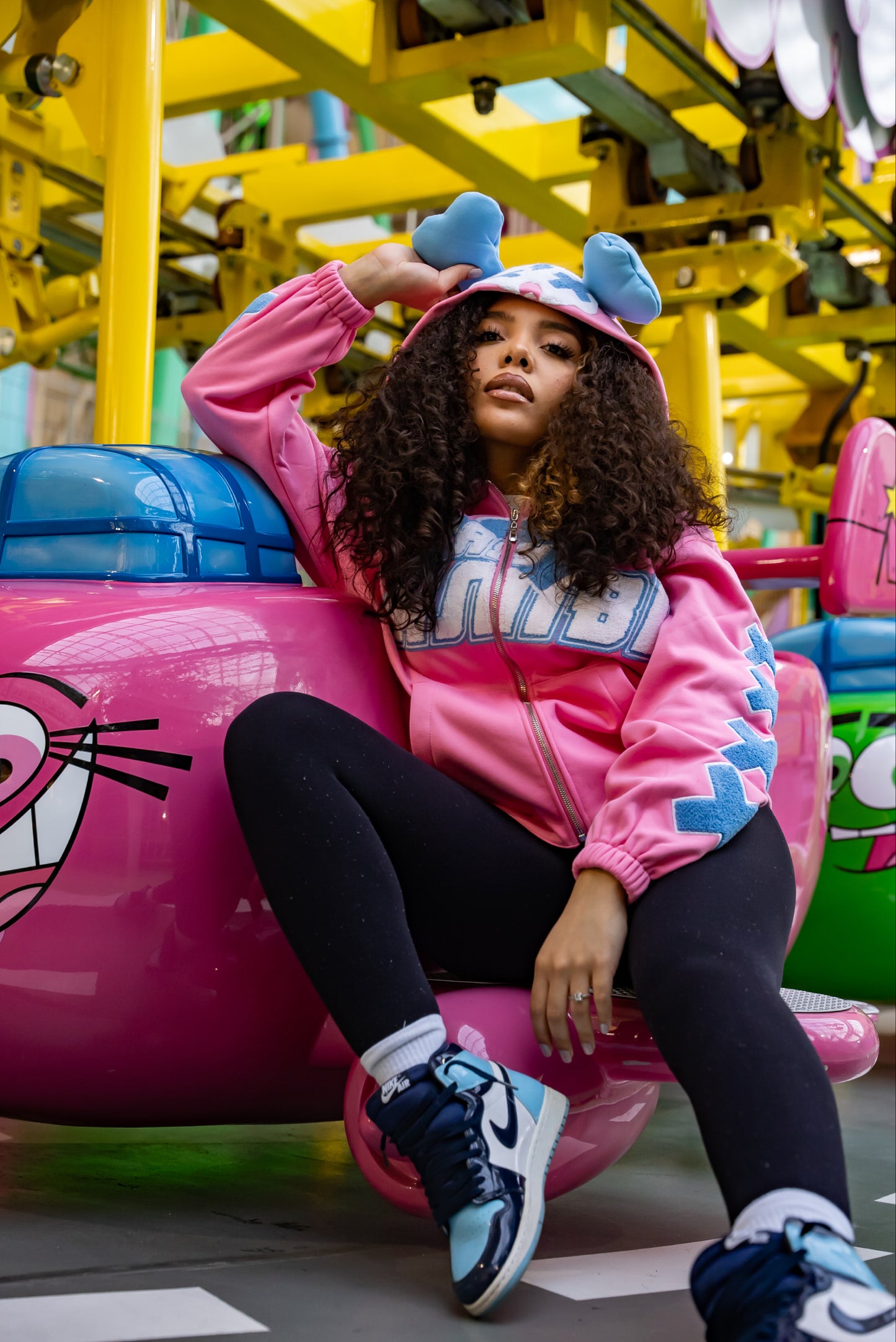 Adult cotton candy ears hoodie